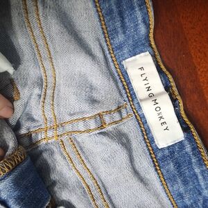 Flying Monkey Blue Denim with Yellow Stitching